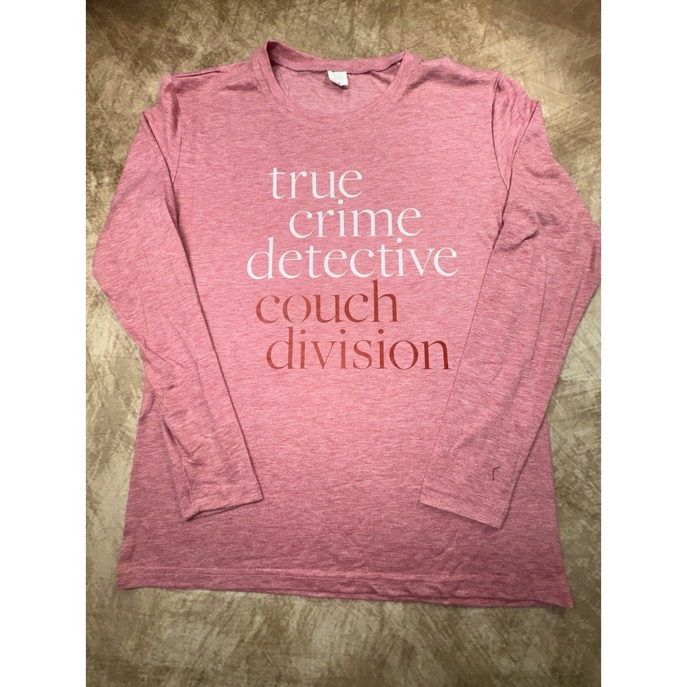 TRUE CRIME COUCH EDITION Ladies Long sleeve T Shirt Medium NWOT